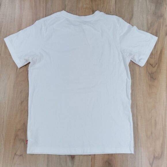 🔸️Levi's White & Blue Graphic Logo Short Sleeve Top Youth Large - Picture 4 of 11